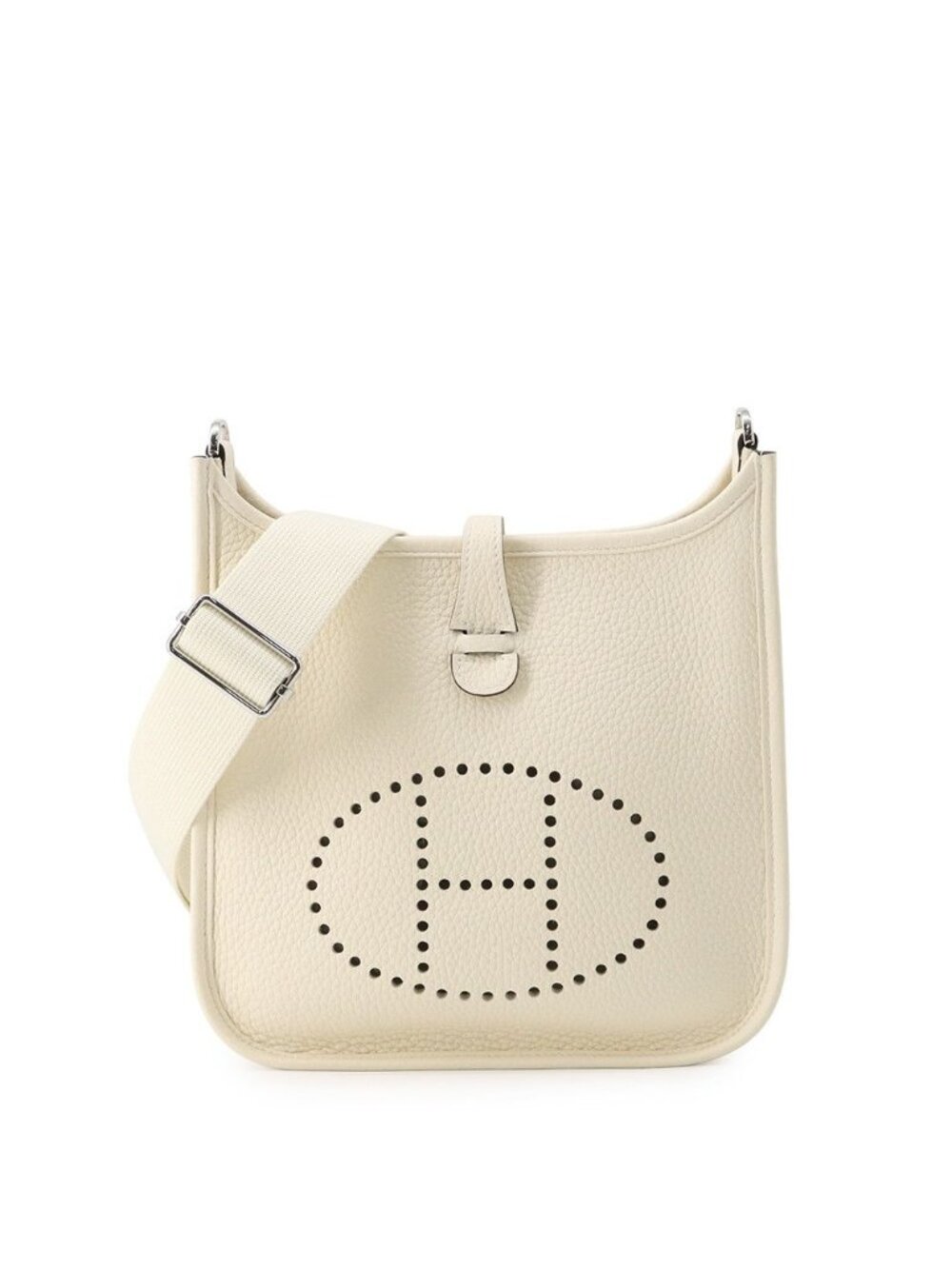 Hermes Shoulder Bag Evelyne 3 23 Cream Silver Taurillon Clemence